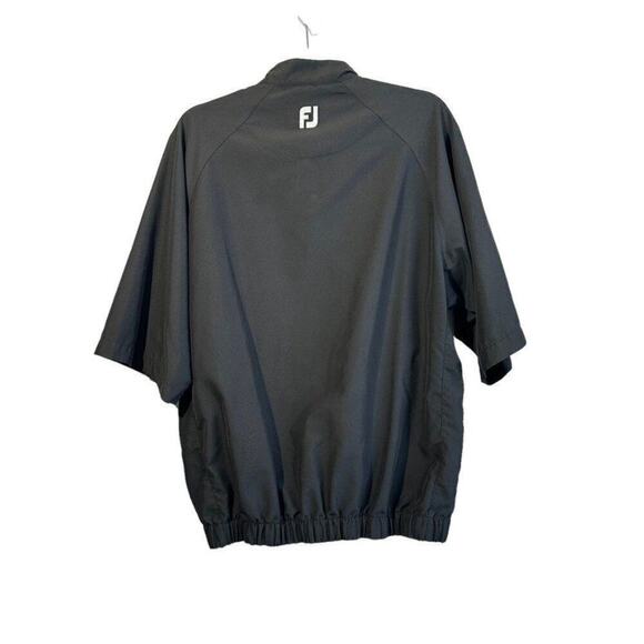 FootJoy Golf Shirt Short Sleeve Men's M Black Windbreaker Lightweight - Picture 2 of 8